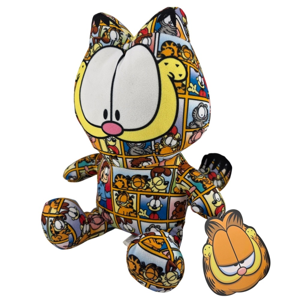 Nickelodeon Toy Factory Garfield the Cat‎ 10 Inch Comic Strip Print Plush NWT